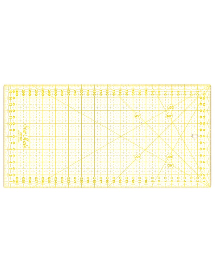 Texi Righello Per Quilting Scala Metrica X Mm Giallo