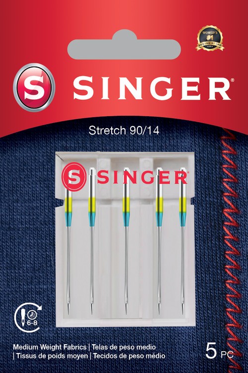 Singer Stretch Ball Point 2045 aghi per macchina da cucire, confezione da  5, misure assortite 80/12, 90/14 e 100/16, include infila aghi grandi :  : Casa e cucina