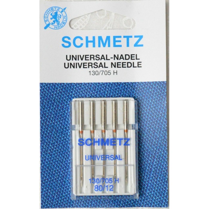 SCHMETZ Aghi per macchine da cucire, 5 Aghi per jeans, 130/705 H-J, Finezza ago: 110/18