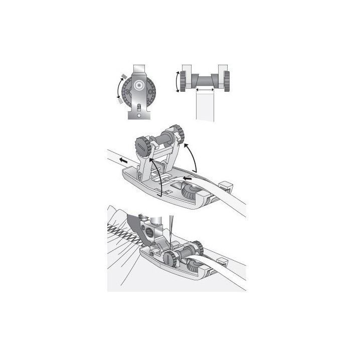Piedino Sbieco Per Macchina Da Cucire Pfaff - Bordatore Professionale Per Nastro