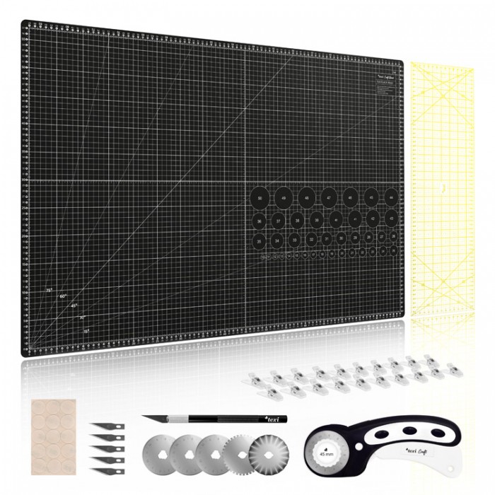 Set righello da cucito di alta qualità con 7 diversi strumenti per un  taglio pe