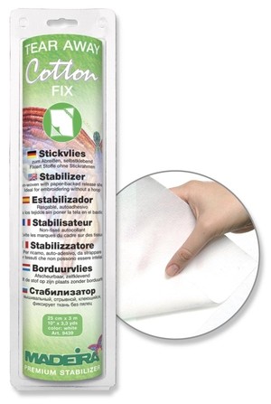 MADEIRA Stabilizzatore auto Adesivo Cotton Fix Tear Away Bianco per